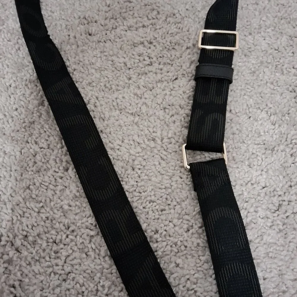 Marc Jacobs Logo Webbing Bag Strap Black with Gold-tone hardware New w/o Tag - Picture 5 of 16